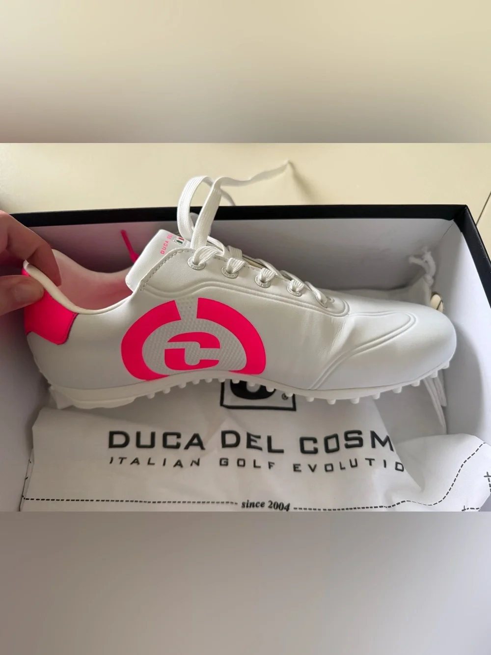Duca Del Cosma Women's Golf Shoes White, Waterproof, Size US9.5 & US10